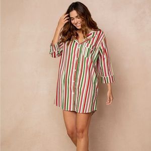 Printfresh Sleep Shirt in Peppermint Candy Cane Stripe